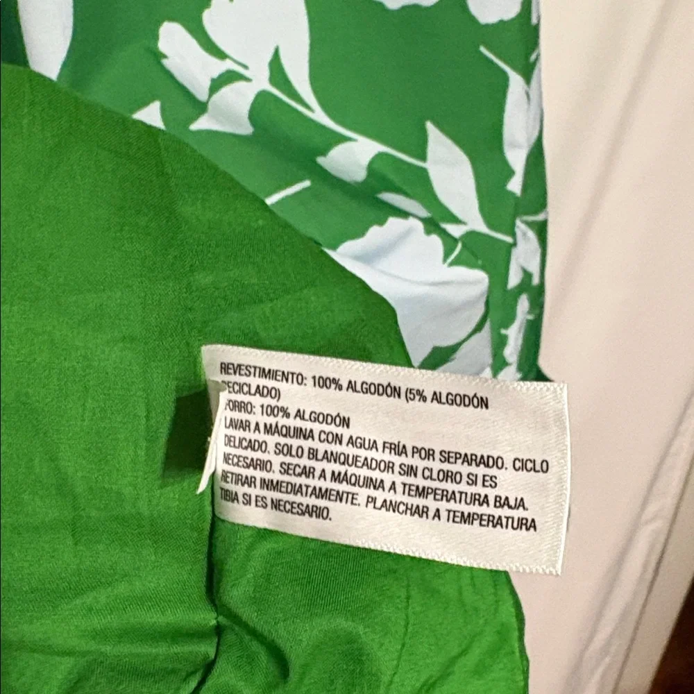 Kate Spade White Floral Green Dress SZ S 100% Cotton Quiet Luxury NWT - Picture 4 of 9